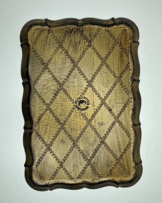 Image 1 of Prachtig Florentijns Houten Dienblad