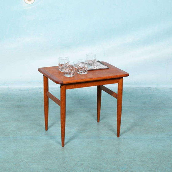 Image 1 of Vintage set bijzettafels teak organisch, 60s sidetables