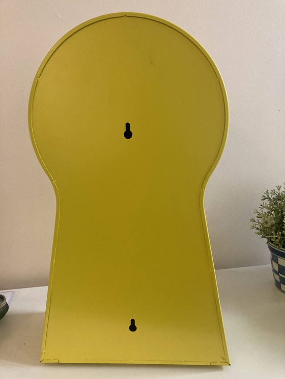 Image 1 of Vintage Ikea Gele Klok Keyhole Jaren 90, Werkend, Staande Grote Stijlvolle Klok, Onbeschadigd