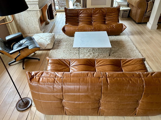 Image 1 of Ligne Roset Togo Drie Zit Sofa Set (2 Stuks)