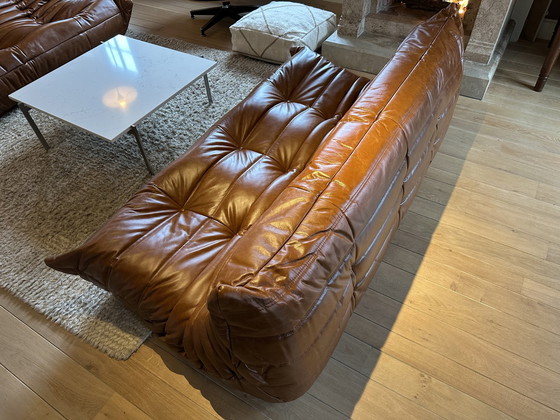 Image 1 of Ligne Roset Togo Drie Zit Sofa Set (2 Stuks)