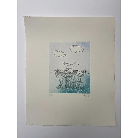 Image 1 of Vintage schilderij "Natural History" door François-Xavier Lalanne, 2006