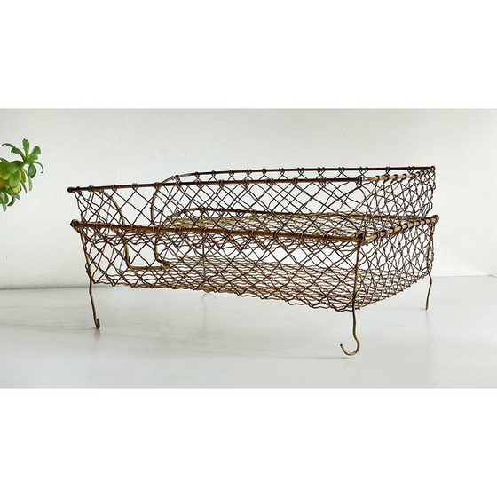 Image 1 of Paar vintage messing draadbanetten