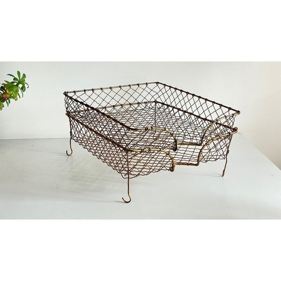 Image 1 of Paar vintage messing draadbanetten