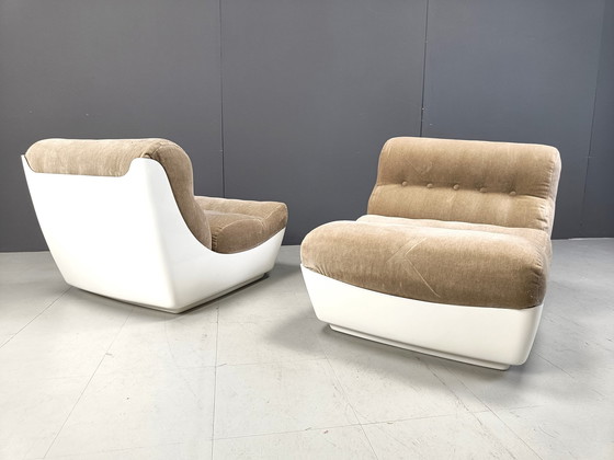 Image 1 of Paar loungestoelen uit het ruimtetijdperk, 1960S