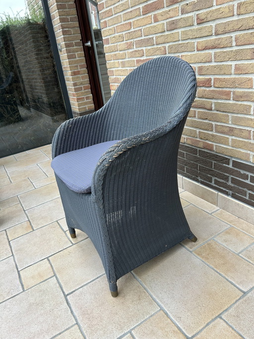 5x Lloyd Loom Rieten Fauteuils