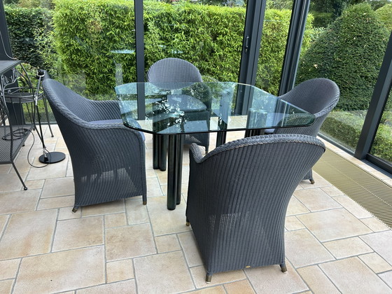 Image 1 of 5x Lloyd Loom Rieten Fauteuils