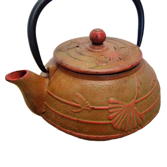 Image 1 of Chinees Gietijzeren Theepot, Jaren 90