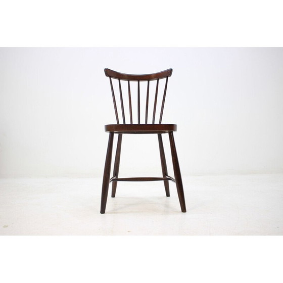 Image 1 of Set van 5 vintage houten eetkamerstoelen "font-size:0.98em", 1960