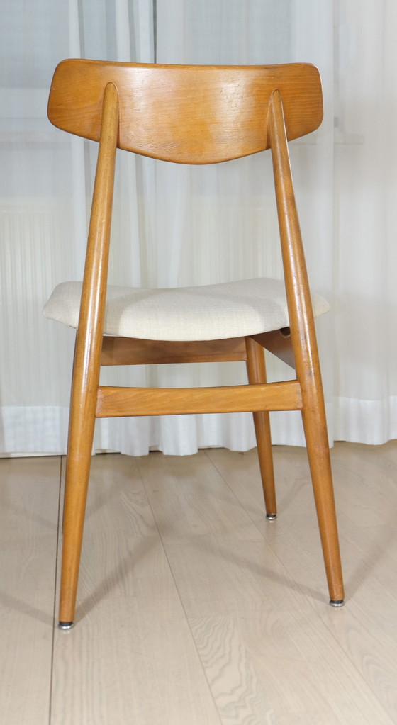 Image 1 of 4 eetkamerstoelen HABEO beuken jaren 50