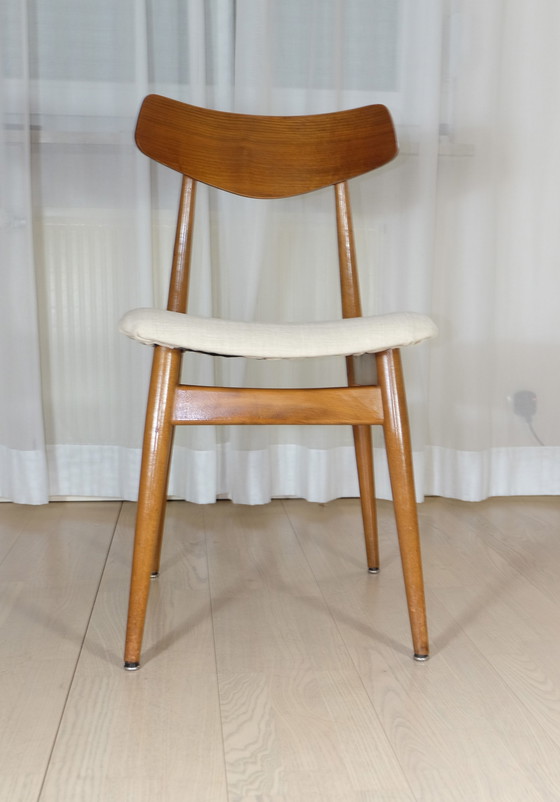 Image 1 of 4 eetkamerstoelen HABEO beuken jaren 50