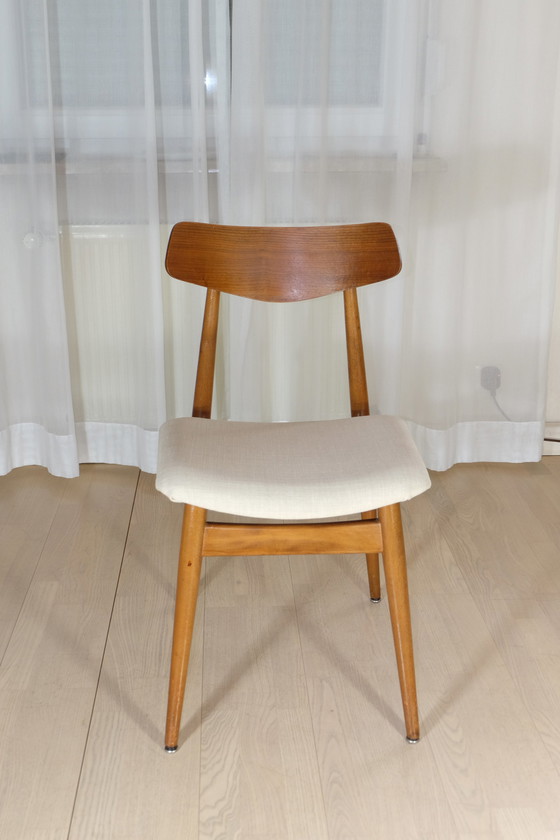 Image 1 of 4 eetkamerstoelen HABEO beuken jaren 50