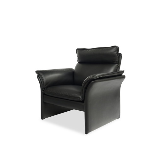 Driepuntsfauteuil Scala leer zwart