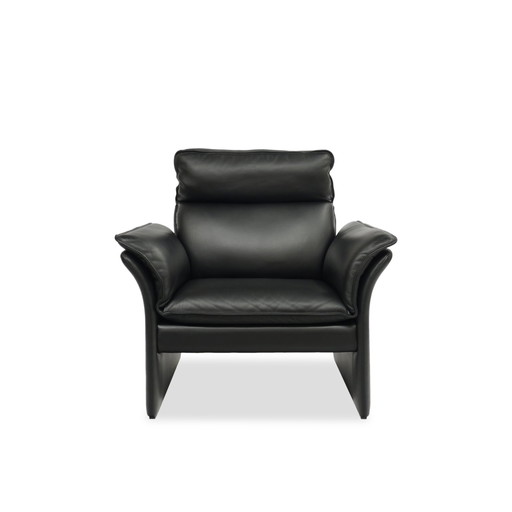 Driepuntsfauteuil Scala leer zwart