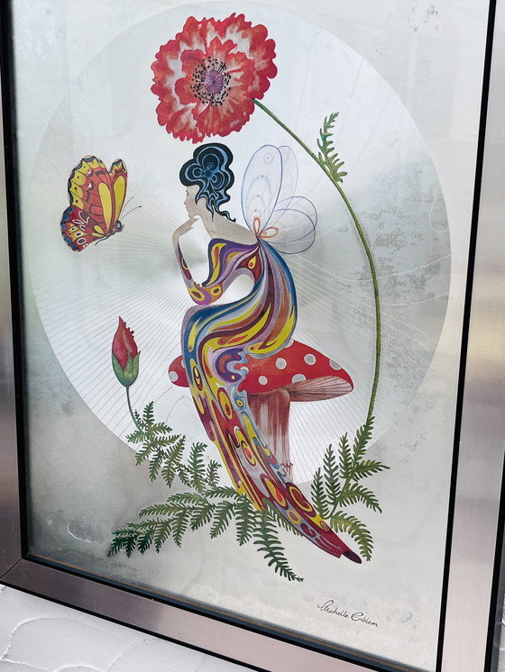 Image 1 of Schilderij van Michel Emblem "Poppy Nymph