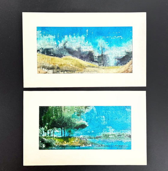 Image 1 of Eugène Eechaut (1928-2019) - Set van 2 landschapskunstwerken