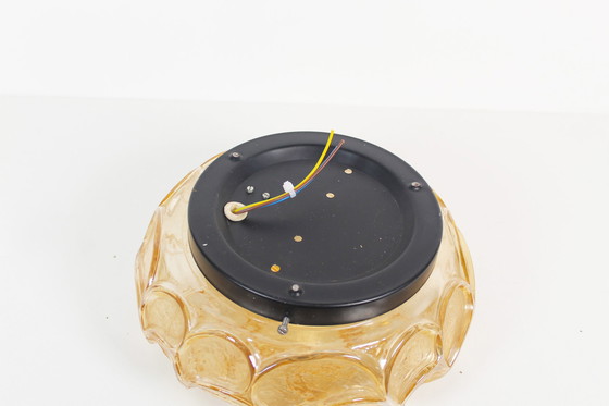 Image 1 of 1x Grote Amber Glazen (27cm) Inbouwlamp