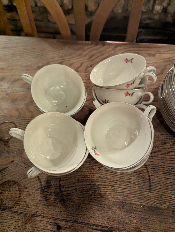 Image 1 of Antiek Ontbijt Servies Uit Tsjechoslowakije 