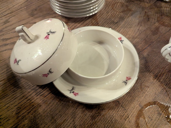 Image 1 of Antiek Ontbijt Servies Uit Tsjechoslowakije 