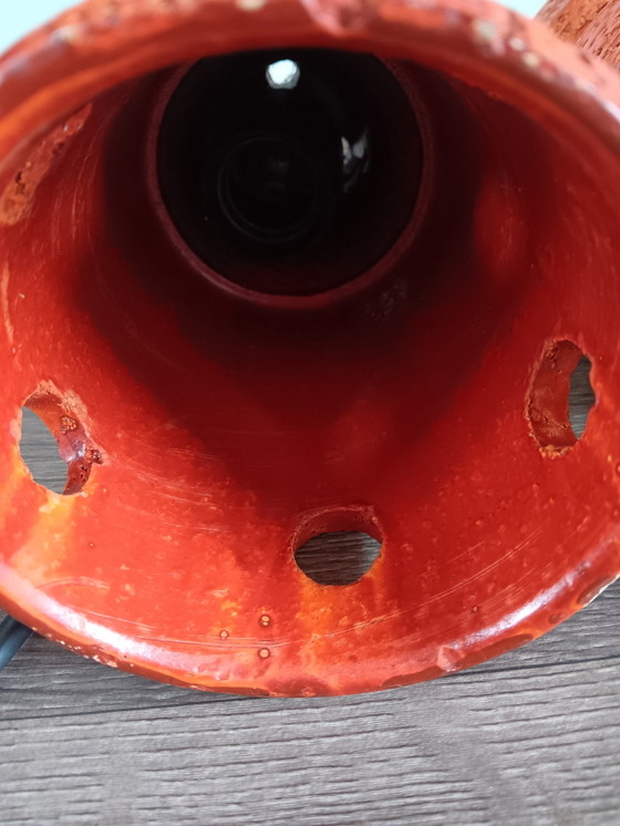 Image 1 of Mooie Retro / Vintage / Space Age,Hanglampje Van Keramiek Van Rond 1970