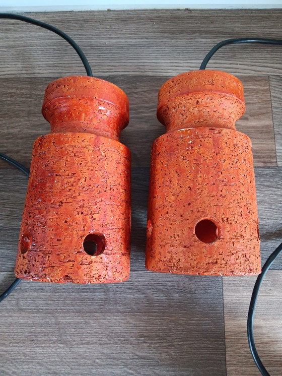 Image 1 of Mooie Retro / Vintage / Space Age,Hanglampje Van Keramiek Van Rond 1970