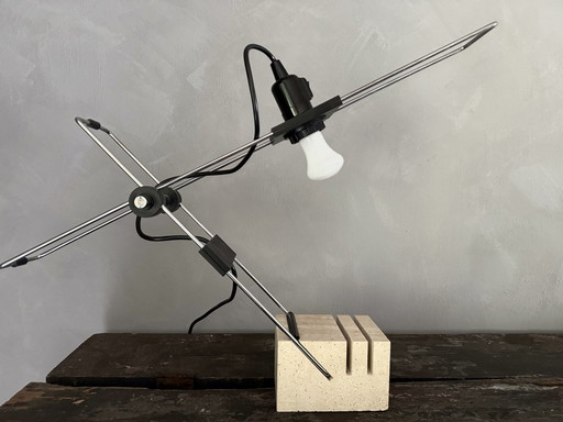 Fratelli Manelli Lamp Travertin Design Object 