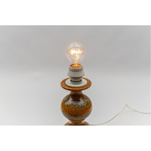 Set van 6 vintage oranje keramische tafellampen, Duitsland 1960