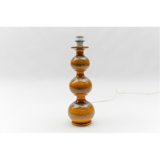 Image 1 of Set van 6 vintage oranje keramische tafellampen, Duitsland 1960