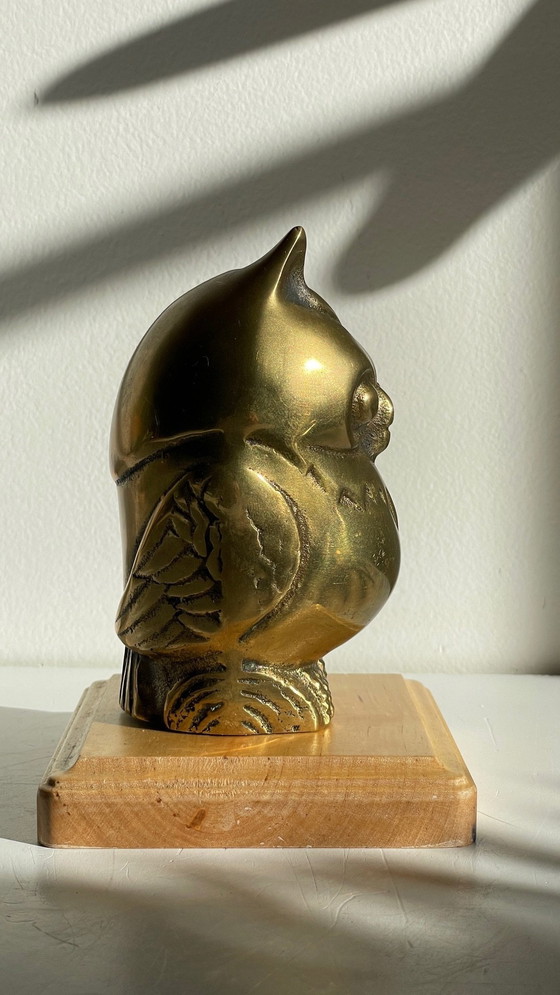 Image 1 of Presse-papier of decoratief object Vintage messing uil