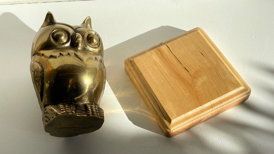 Image 1 of Presse-papier of decoratief object Vintage messing uil