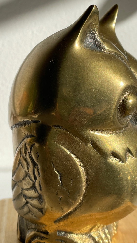 Image 1 of Presse-papier of decoratief object Vintage messing uil