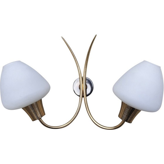 Image 1 of Vintage dubbele wandlamp van Maison Arlus, 1950