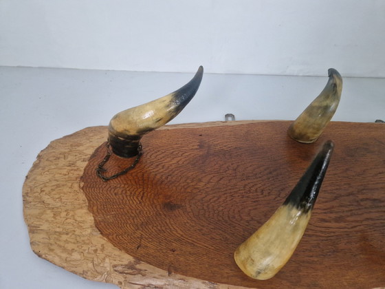 Image 1 of Vintage koeienhoorn kapstok