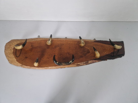 Image 1 of Vintage koeienhoorn kapstok