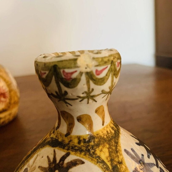 Image 1 of Vintage aardewerk pot met polychrome patronen van André L'Helguen voor Kéraluc