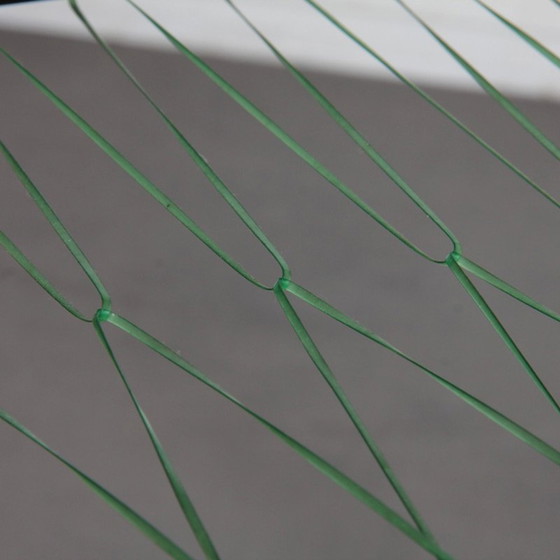 Image 1 of Metalen en houten tafel uit de jaren 1960