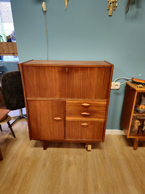 Vintage Secretaire Wandkast Klepkastje Kast Ladekast 