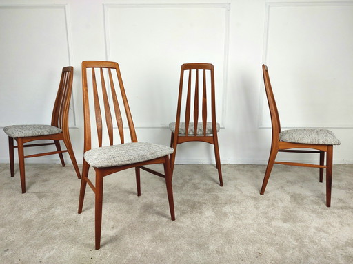 Set van 4 "Eva" stoelen door Niels Koefoed