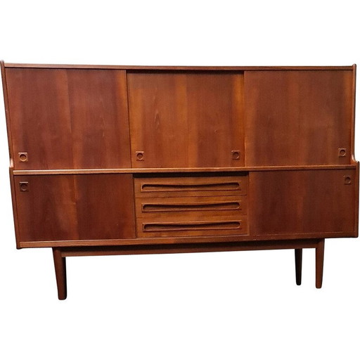 Mid Century modern teak highboard, Denemarken