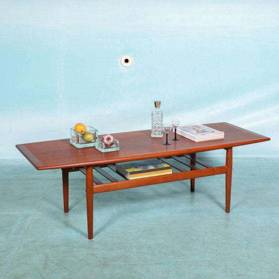 Image 1 of Vintage Deens design salontafel, teak XL table Grete Jalk