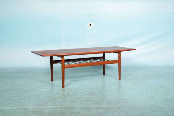 Image 1 of Vintage Deens design salontafel, teak XL table Grete Jalk