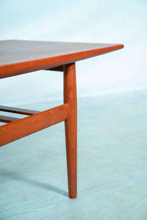 Image 1 of Vintage Deens design salontafel, teak XL table Grete Jalk