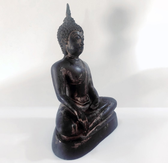 Image 1 of Shakyamuni Boeddha, Ayutthaya - Verguld brons - Thailand - 17e Eeuw