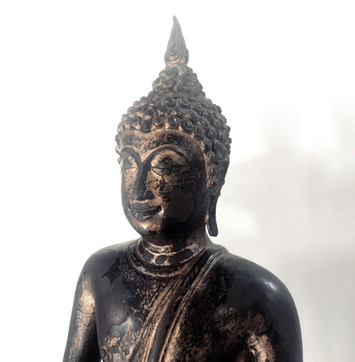 Shakyamuni Boeddha, Ayutthaya - Verguld brons - Thailand - 17e Eeuw