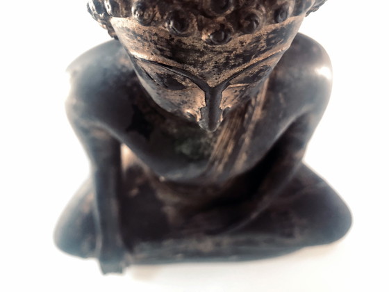 Image 1 of Shakyamuni Boeddha, Ayutthaya - Verguld brons - Thailand - 17e Eeuw