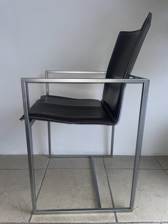 Image 1 of 6 Arrben Italy Genuine Leren Eetkamerstoelen