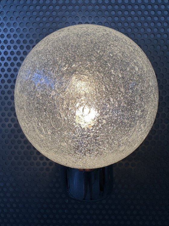 Image 1 of Vintage wandlamp chrome en glas
