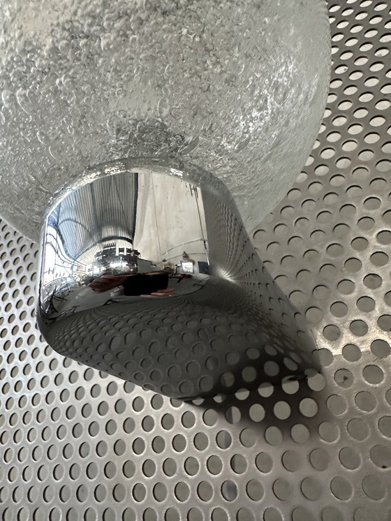 Image 1 of Vintage wandlamp chrome en glas