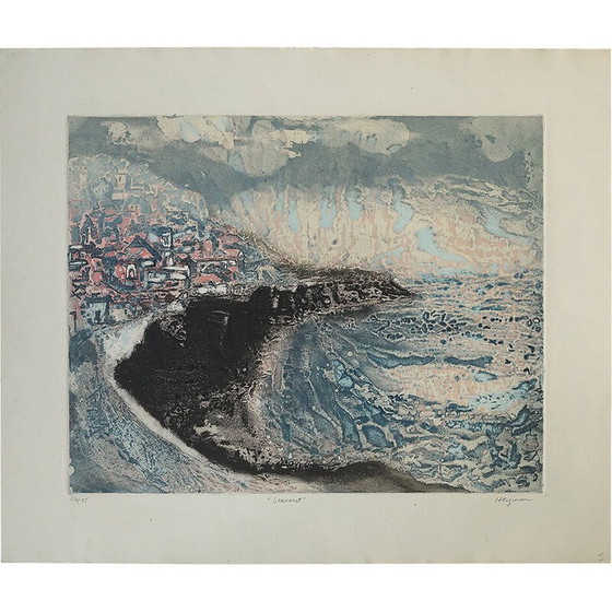 Image 1 of Vintage schilderij van Lawrence Heyman, 1960