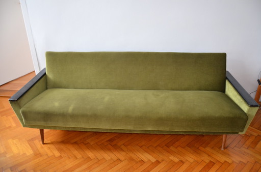 Mid Century bank met 2 fauteuils